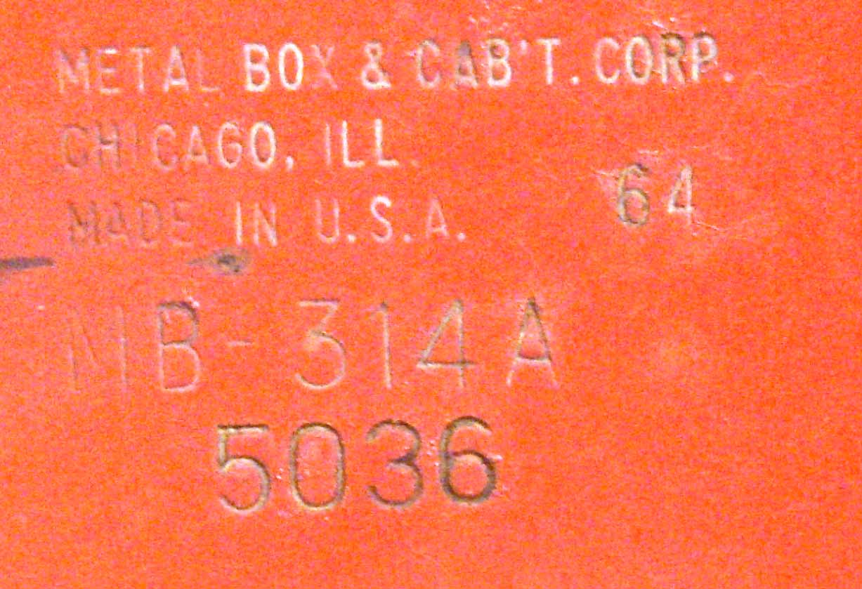 This is the stapming on the lower left corner on the front of the box